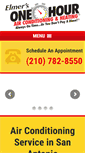 Mobile Screenshot of onehourairsanantonio.com